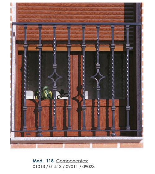 Balaustre Forjado Diamante Cuadrado 16 mm