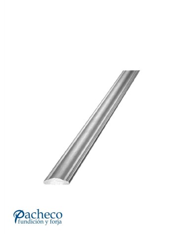 Pasamanos de Forja Liso con Pliegues Media Caña 50x14 - 40x12 mm