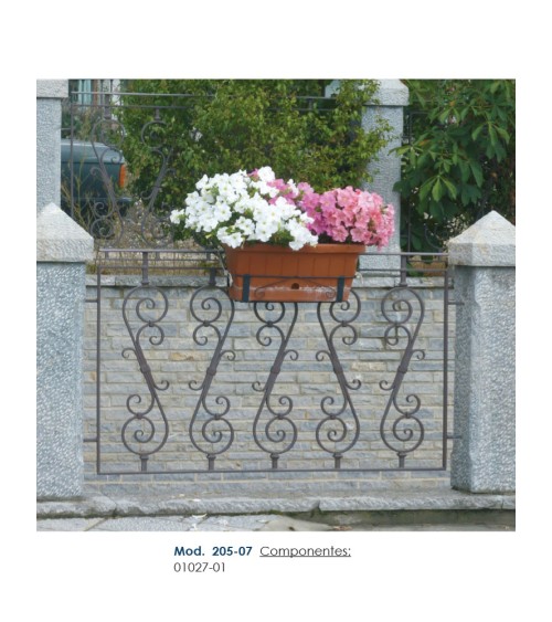 Balaustre Forjado Ese y Dos Ces Centrales Cuadrado 16 mm