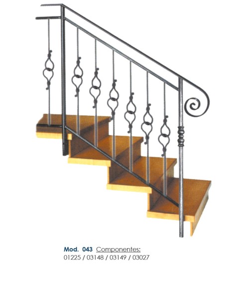 Pasamanos de Forja Liso con Pliegues Media Caña 50x14 - 40x12 mm