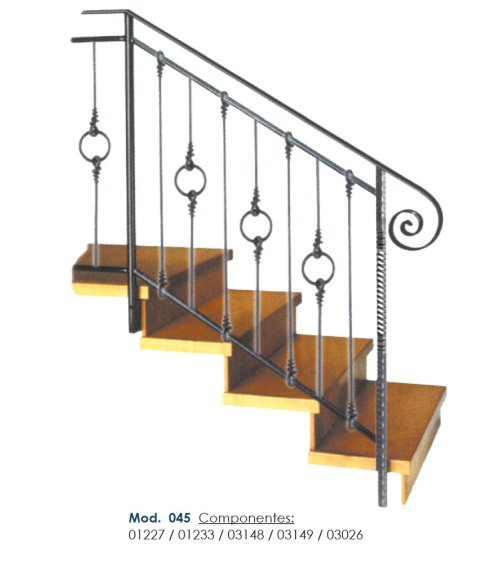 Pasamanos de Forja Liso con Pliegues Media Caña 50x14 - 40x12 mm