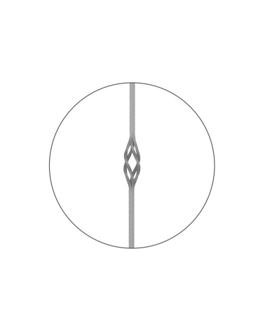 Balaustre Forjado Piña Central Cuadrado 16 mm