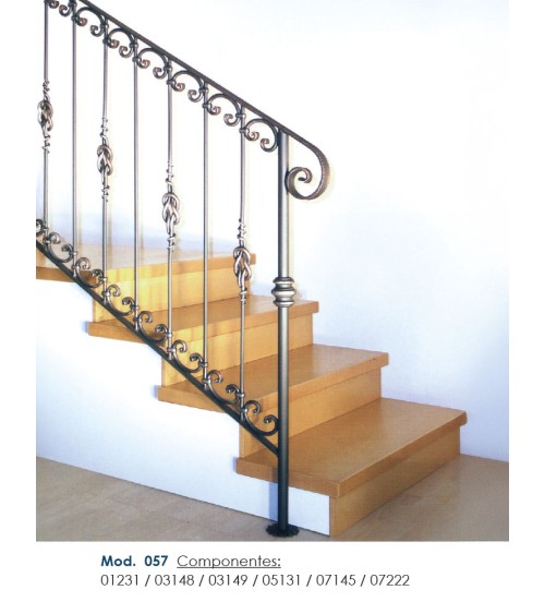 Pasamanos de Forja Liso con Pliegues Media Caña 50x14 - 40x12 mm