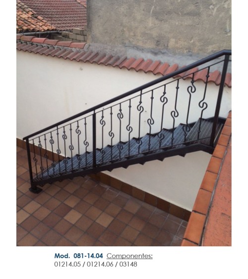 Pasamanos de Forja Liso con Pliegues Media Caña 50x14 - 40x12 mm