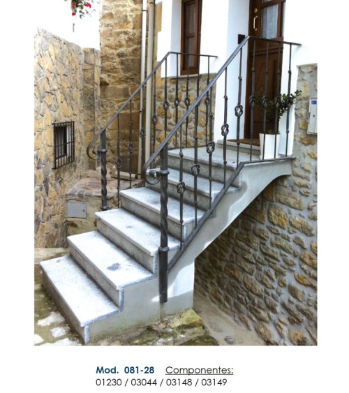 Pasamanos de Forja Liso con Pliegues Media Caña 50x14 - 40x12 mm