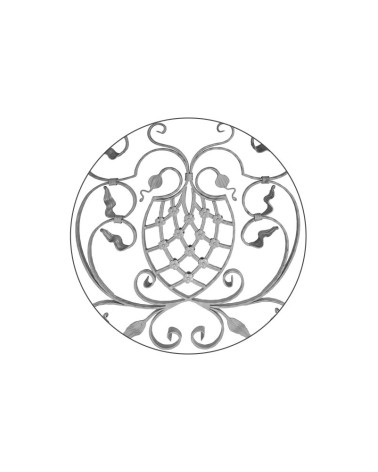 Balaustrada de Forja Adorno Central y Relieve Ambas Caras Pletina 20x8 mm