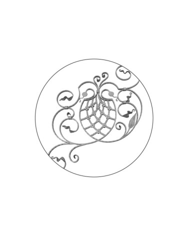 Balaustrada de Forja Adorno Central y Relieve Ambas Caras Para Escalera Pletina 20x8 mm