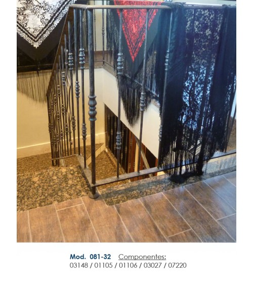 Pasamanos de Forja Liso con Pliegues Media Caña 50x14 - 40x12 mm