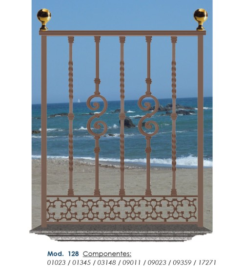 Pasamanos de Forja Liso con Pliegues Media Caña 50x14 - 40x12 mm