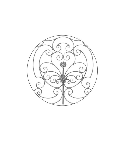 Balaustrada de Forja Eses y Volutas Pletina 16x8 mm