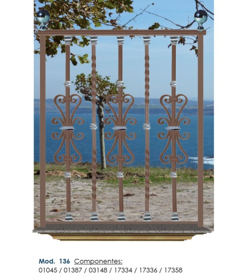 Pasamanos de Forja Liso con Pliegues Media Caña 50x14 - 40x12 mm