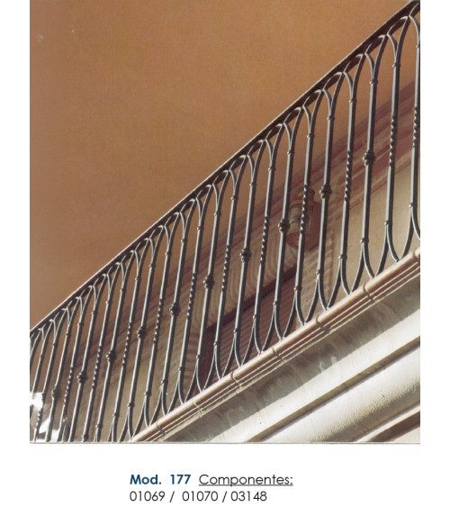 Pasamanos de Forja Liso con Pliegues Media Caña 50x14 - 40x12 mm