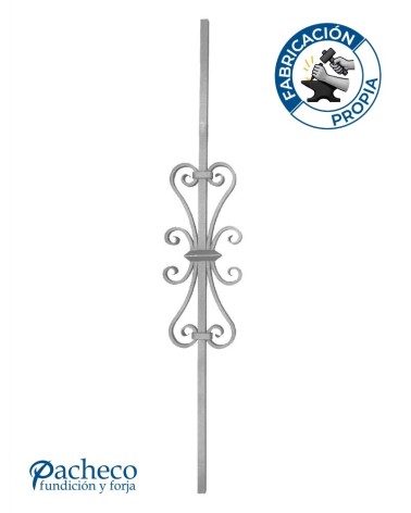 Balaustre Forjado Adorno Hierro Cuadrado 16 mm