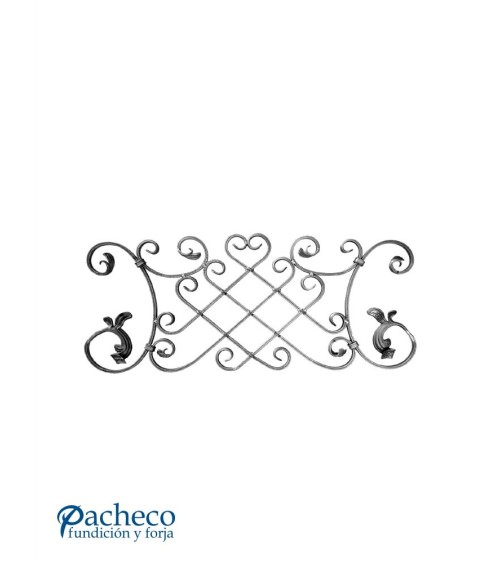 Balaustrada de Forja Panel Central y Adornos de Forja Pletina 16x8 mm