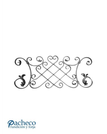 Balaustrada de Forja Panel Central y Adornos de Forja Pletina 16x8 mm