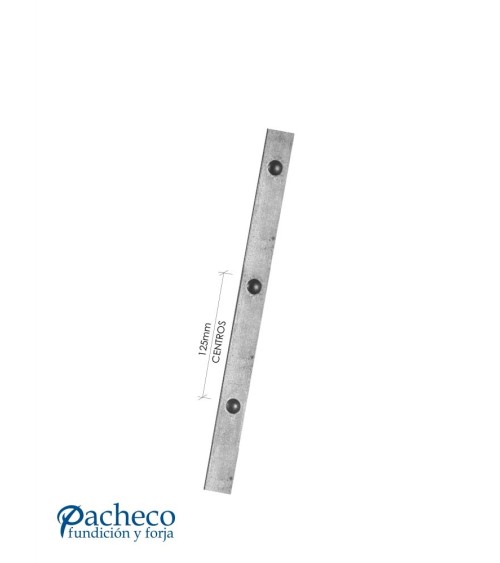 Pletina Lisa de Forja con Clavos 30 mm x 6 mm x 2000 mm