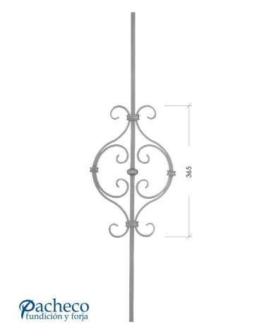 Balaustre Forjado Ces Centrales Cuadrado 12 mm