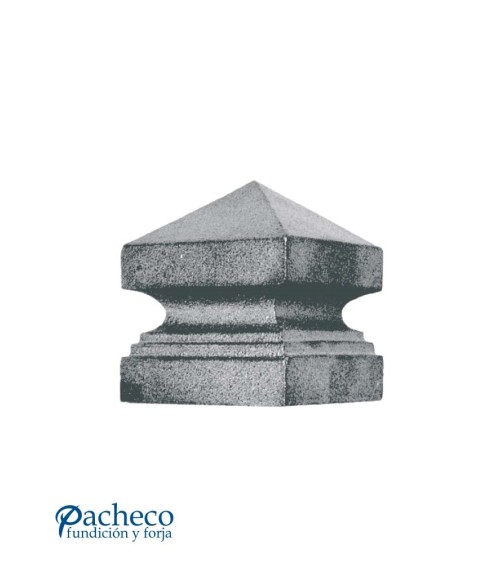 Remate Tapa de Hierro Fundido Cuadrado para Cuadrado 60 - 80 - 100 mm