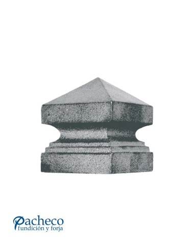 Remate Tapa de Hierro Fundido Cuadrado para Cuadrado 60 - 80 - 100 mm