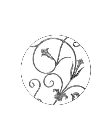 Balaustrada de Forja Dcha Hojas de Forja Pletina 16x8 mm