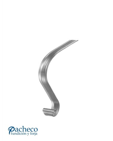 Remate para Pasamanos de Forja con Curva Abierta Liso con Pliegues Media Caña 50x14 - 40x12 mm