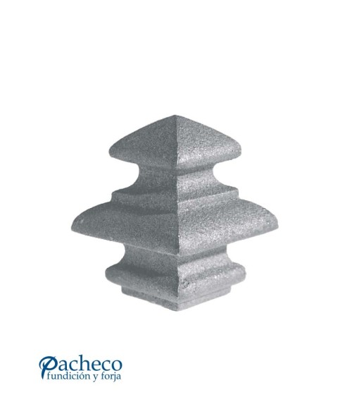 Remate Cuadrado de Hierro Fundido para Cuadrado 16 mm