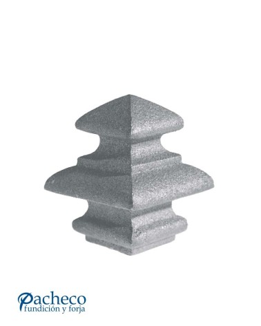 Remate Cuadrado de Hierro Fundido para Cuadrado 16 mm