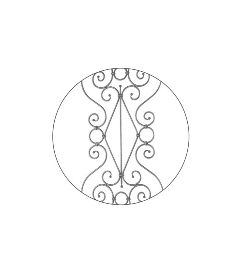 Balaustrada de Forja Ces y Aros de Forja Redondo 10 mm