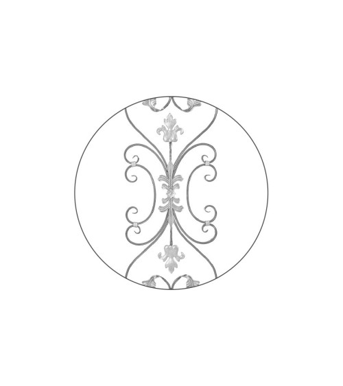 Balaustrada de Forja Ces y Hojas de Forja Pletina 16x8 mm