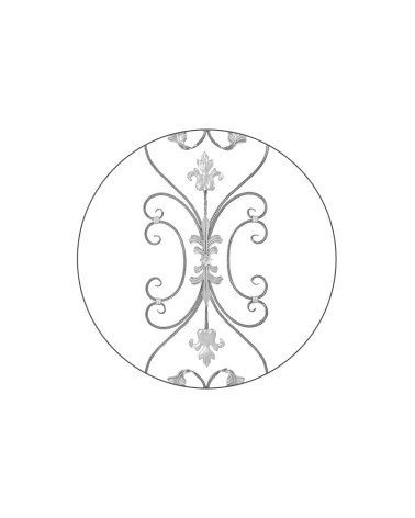 Balaustrada de Forja Ces y Hojas de Forja Pletina 16x8 mm