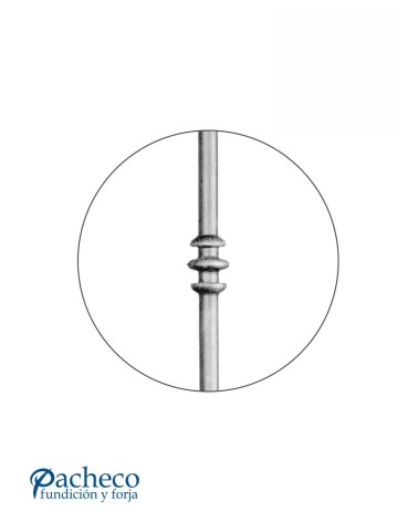 Arranques de Forja para Escalera Triple Anillo Redondo 30 mm