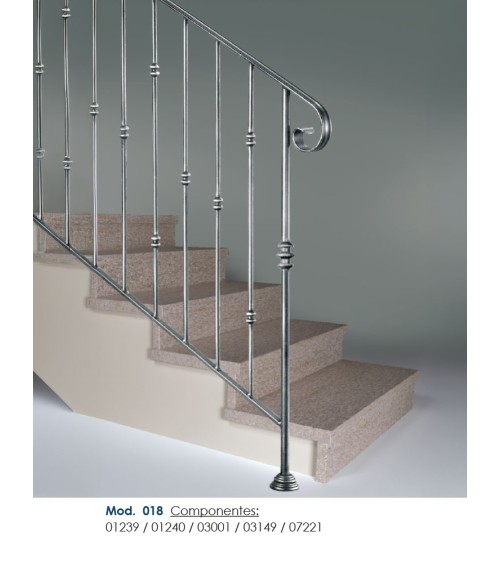 Arranques de Forja para Escalera Triple Anillo Redondo 30 mm