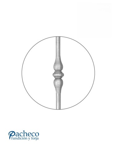 Arranques de Forja para Escalera Adorno Simple Redondo 25 mm