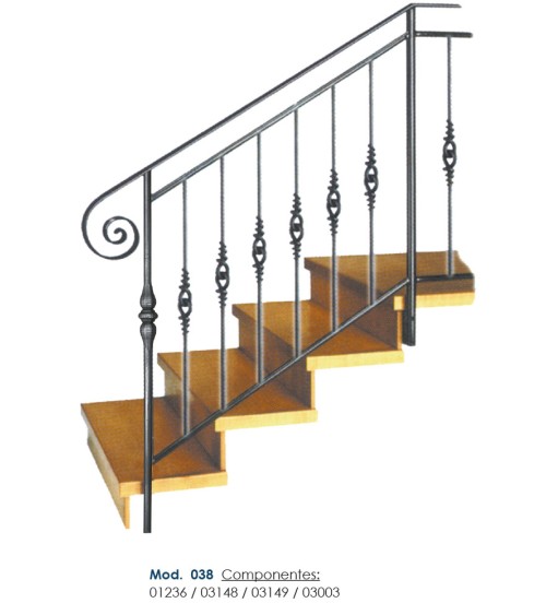 Arranques de Forja para Escalera Adorno Simple Redondo 25 mm