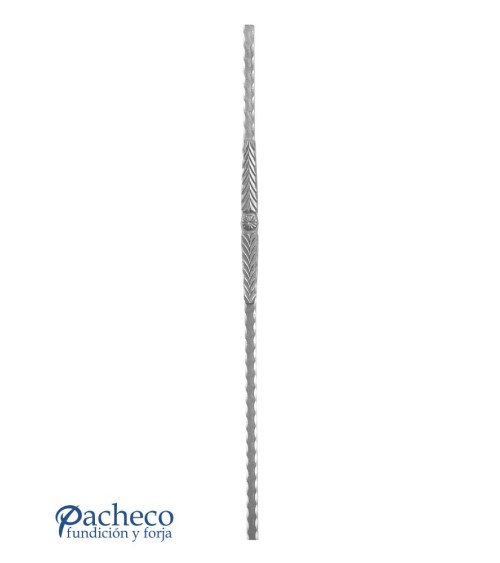 Arranques de Forja Martillado para Escalera y Espiga Central Cuadrado 30 mm