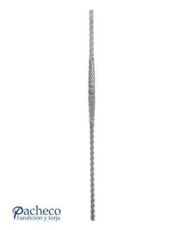 Arranques de Forja Martillado para Escalera y Espiga Central Cuadrado 30 mm