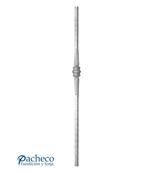 Arranques de Forja para Escalera Doble Lágrima y Macolla Central Cuadrado 25 mm