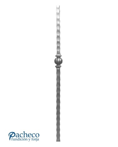 Arranques de Forja para Escalera  Martillado con Bola de Forja Central Cuadrado 30 mm