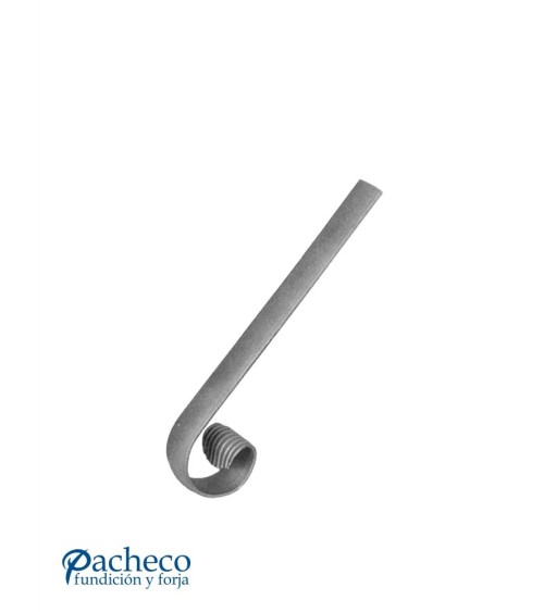 Remate para Pasamanos de Forja en Caracol Liso Media Caña 40x10 - 50x10 mm