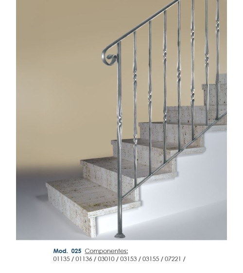 Remate para Pasamanos de Forja en Caracol Liso Media Caña 40x10 - 50x10 mm