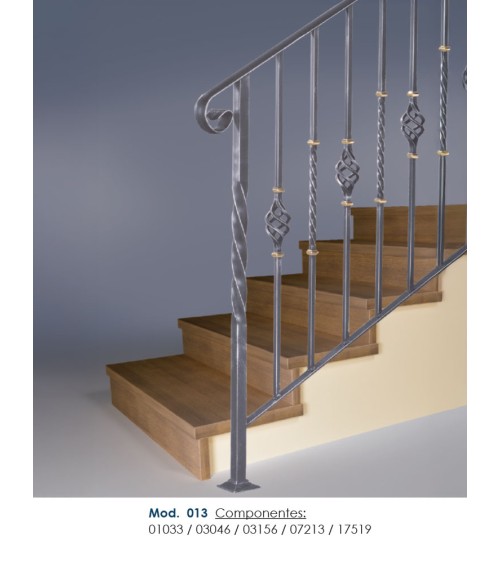 Remate para Pasamanos de Forja en Caracol Liso Media Caña 40x10 - 50x10 mm