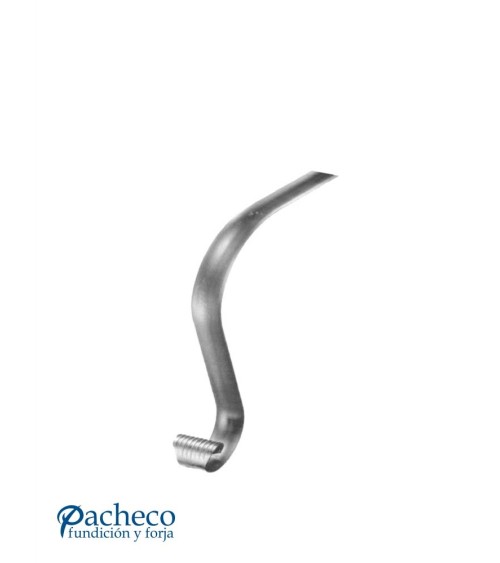 Remate para Pasamanos de Forja con Curva Abierta Liso Media Caña 40x10 - 50x10 mm