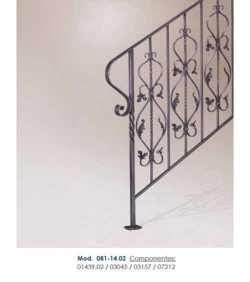 Remate para Pasamanos de Forja con Curva Abierta Liso Media Caña 40x10 - 50x10 mm