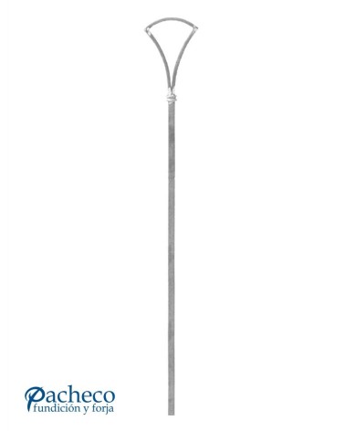 Balaustre Forjado Abanico Simple Forja Cuadrado 16 mm