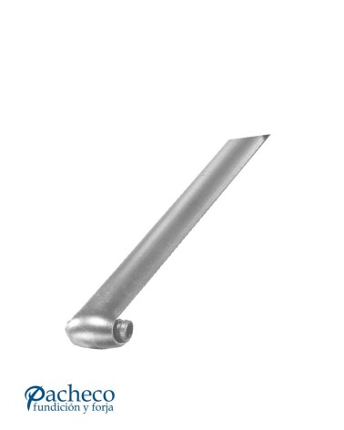 Remate para Pasamanos de Forja con Curva Cerrada Liso Media Caña 40x10 - 50x10 mm