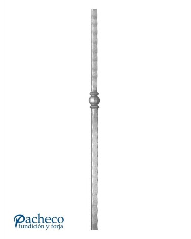 Arranques de Forja para Escalera Martillado con Bola Central Cuadrado 25 mm