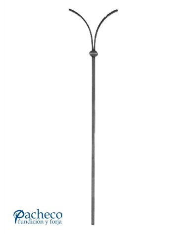 Balaustre Forjado Abanico Abierto Cuadrado 14 mm