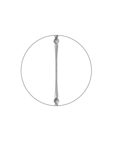 Balaustre Forjado Doble Lágrima Doble Bola Central Redondo 14 mm