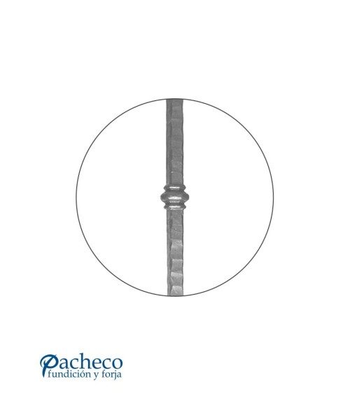 Arranques de Forja para Escalera Martillado Anillo Central  Cuadrado 30 mm