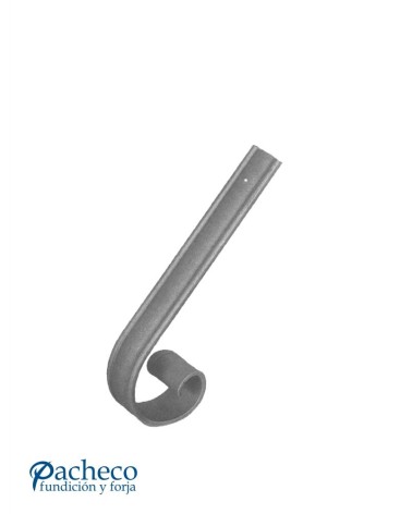 Remate para Pasamanos de Forja de Caracol Plano Liso Media Caña 40x8 mm